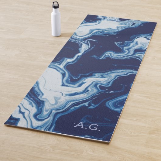 Wellness Waters Exercise Mat - Navy Blue Fluid Yogamatte (Beispiel)