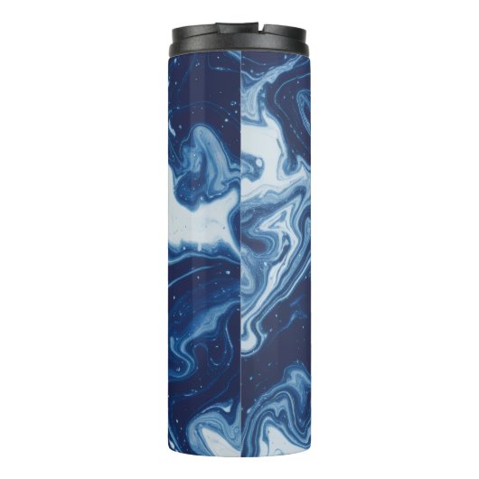 Wellness Waters Thermos - Matte Night Blue Name Thermosbecher (Rückseite)