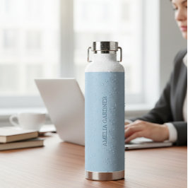 Wellness Waters Water Bottle - Powder Blue Trinkflasche
