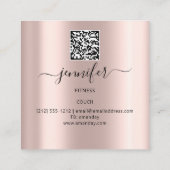 Wellness WELLNESS-CENTER Couch QRCODE Rose Tree of Quadratische Visitenkarte (Rückseite)