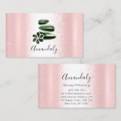 Wellness Wellness-Center Massage Therapie Grüne Re Visitenkarte (Vorne/Hinten)