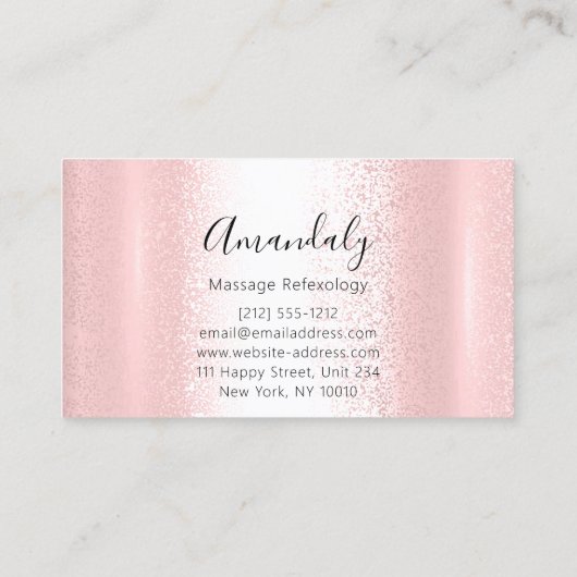 Wellness Wellness-Center Massage Therapie Grüne Re Visitenkarte (Rückseite)