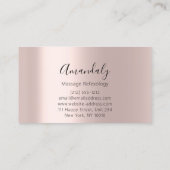 Wellness Wellness-Center Massage Therapie Reflexol Visitenkarte (Rückseite)