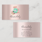 Wellness Wellness-Center Massage Therapie Rosa Ref Visitenkarte (Vorne/Hinten)