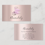 Wellness Wellness-Center Massage Therapie Rosa Ros Visitenkarte (Vorne/Hinten)