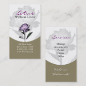 Wellness, Wellness-Center u. Visitenkarte (Vorne/Hinten)