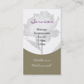 Wellness, Wellness-Center u. Visitenkarte (Rückseite)