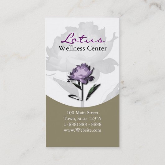 Wellness, Wellness-Center u. Visitenkarte (Vorderseite)