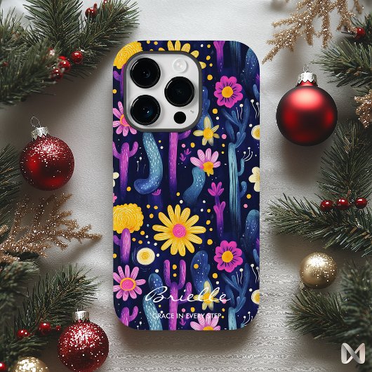 Wellness-Wüstenblüten mit Kaktus und Blumen Case-Mate iPhone Hülle