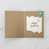 Wellpappe mit Geburtstagstext Karte (Innenseite)
