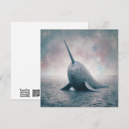 Wellpappe Narwhal-Grußkarte Mitteilungskarte
