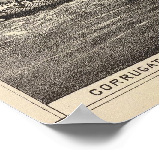 Wellpappyacht Poster (Ecke)