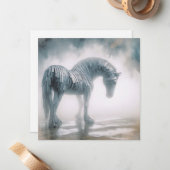 Wellpferkarte Mitteilungskarte (Vorderseite/Rückseite Beispiel)