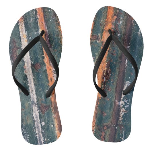 Wellrost bedrückt Textur blau grün rot Badesandalen (Fußbett)