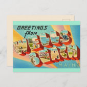 Wells Beach Maine Grüße Postcard Postkarte (Vorne/Hinten)