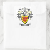 Wells Coat of Arms Quadratischer Aufkleber (Tasche)