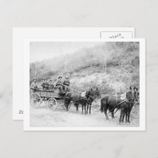 Wells Fargo Express Company Postkarte (Vorne/Hinten)