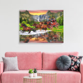 WELLS FARGO POSTKUTSCHE LEINWANDDRUCK (Insitu (Wohnzimmer))