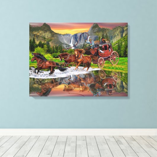 WELLS FARGO STAGECOACH LEINWANDDRUCK (Insitu (Holzboden))