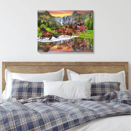 WELLS FARGO STAGECOACH LEINWANDDRUCK (Insitu (Schlafzimmer))