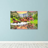 WELLS FARGO STAGECOACH LEINWANDDRUCK (Insitu (Holzboden))