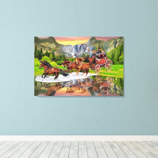 WELLS FARGO STAGECOACH LEINWANDDRUCK (Insitu (Holzboden))