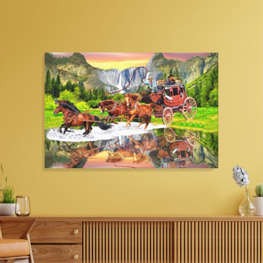 WELLS FARGO STAGECOACH LEINWANDDRUCK (Insitu (Wohnzimmer))