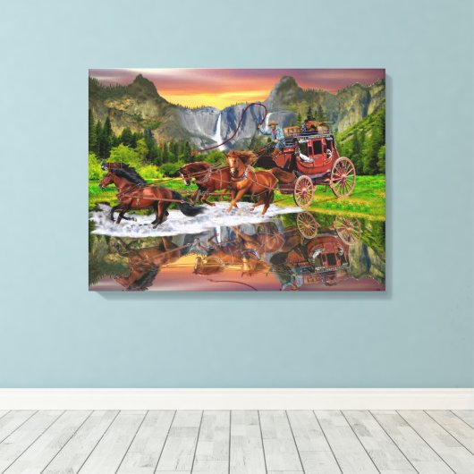 WELLS FARGO STAGECOACH LEINWANDDRUCK (Insitu (Holzboden))