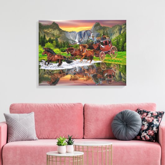 WELLS FARGO STAGECOACH LEINWANDDRUCK (Insitu (Wohnzimmer))