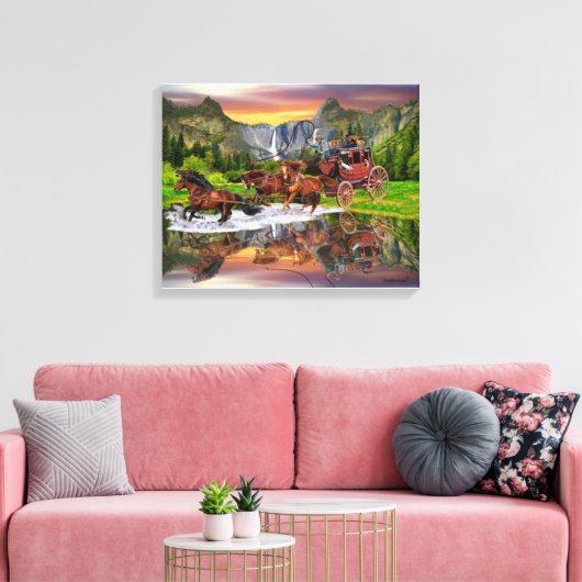 WELLS FARGO STAGECOACH LEINWANDDRUCK (Insitu (Wohnzimmer))