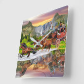 WELLS FARGO STAGECOACH QUADRATISCHE WANDUHR (Winkel)