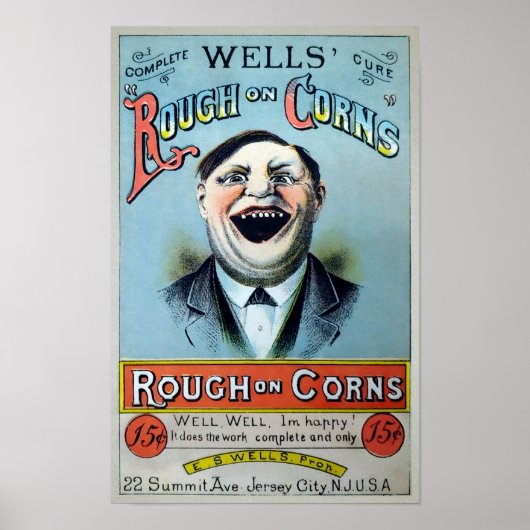 Wells Rough on Corns Advertising Poster (Vorne)