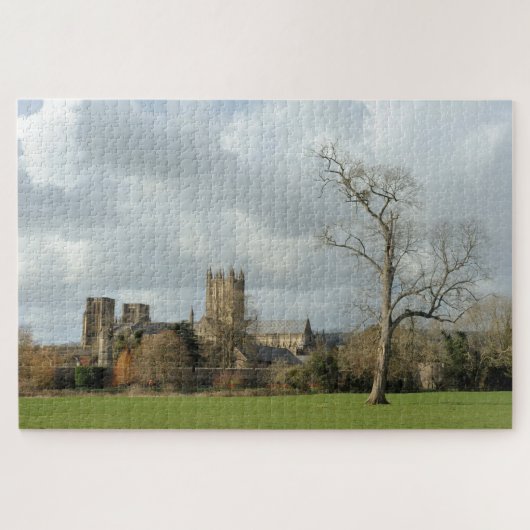 Wells Somerset UK Die gotische Wells Kathedrale. Puzzle (Horizontal)