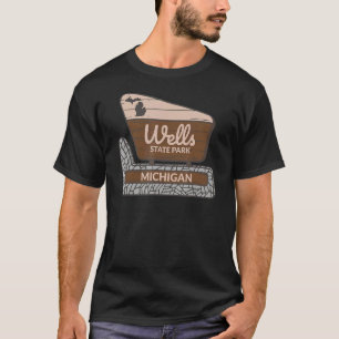 Wells State Park Michigan MI Welcome Sign Vacation T-Shirt