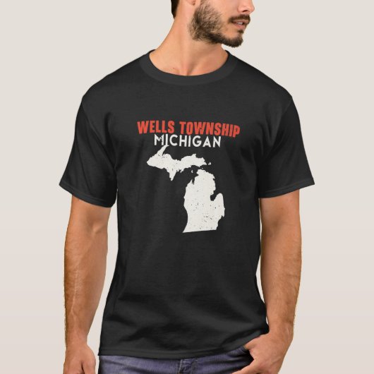 Wells Township Michigan USA Staat America Travel M T-Shirt (Vorderseite)