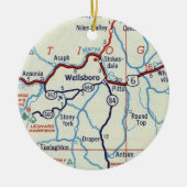 Wellsboro PA Keramik Ornament (Vorne)