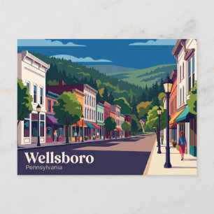 Wellsboro, Pennsylvania, USA Postkarte