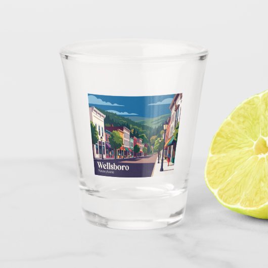Wellsboro, Pennsylvania, USA Schnapsglas (Vorderseite)