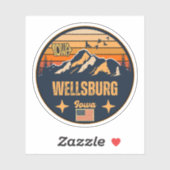 Wellsburg, Iowa Aufkleber (Blatt)