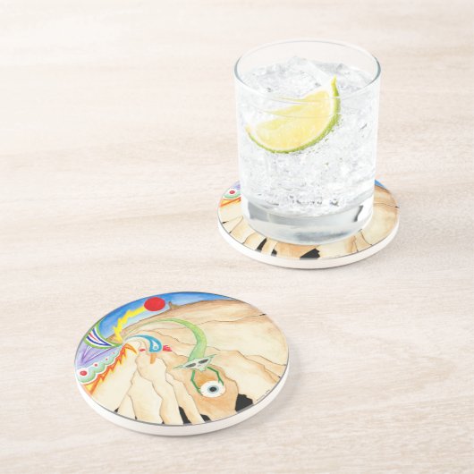 "Wellspring" Mandala-Getränk-Untersetzer Getränkeuntersetzer (Seite)