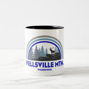 Wellsville Mountain Wilderness Utah Regenbogenhirs Zweifarbige Tasse