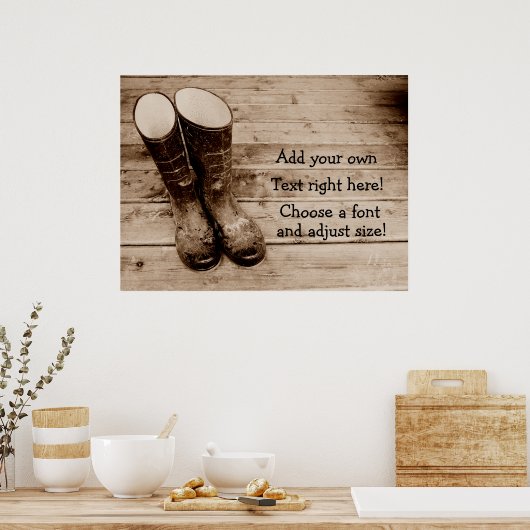 Welltöne oder Schweißnähte Gumstiefel oder Gummies Poster (Küche)