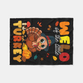Welo Of The Little Turkey Thanksgiving Baby Shower Fleecedecke (Vorderseite (Horizontal))