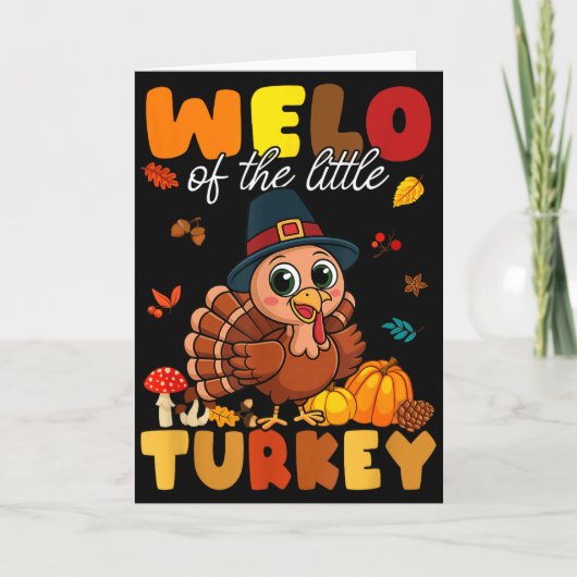 Welo Of The Little Turkey Thanksgiving Baby Shower Karte (Vorderseite)