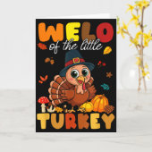 Welo Of The Little Turkey Thanksgiving Baby Shower Karte (Gelbe Blume)