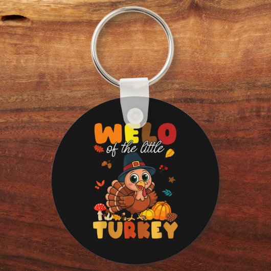 Welo Of The Little Turkey Thanksgiving Baby Shower Schlüsselanhänger (Vorderseite)
