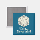 Welp Egal D20 Brettspiel Tabletop Rollenspiele  Magnet (Vorderseite/Rückseite)