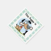Welpe 1. Geburtstagspapier Napkins Serviette (Ecke)