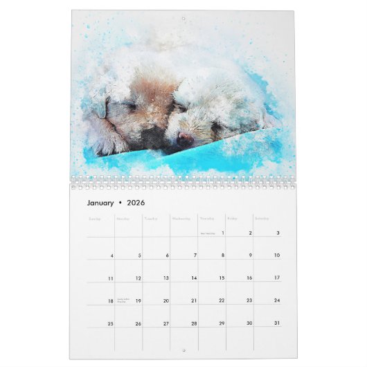 Welpe 2025 kalender (Jan 2026)