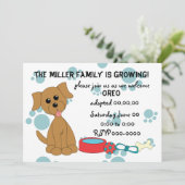 Welpe Adoption Feier! Einladung (Stehend Vorderseite)